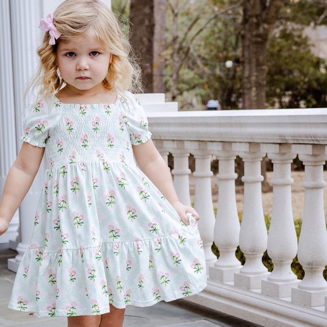 Robes pour Filles - Robe à Manches Courtes pour Tout-Petits Imprimés pour Fête de Danse