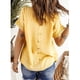 thumbnail image 3 of Tops de empalme de encaje, camiseta de punto de cuello redondo de color puro estilo casual para fiesta en la playa LYUMO ropa de mujer, 3 of 6