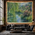 thumbnail image 6 of Floral Garden Pastoral with Weeping Willow Tree Foliage, Spooky Gothic for Gothic Decor Fans, Dark Art Decor, Halloween Gift, Tapestry Wall Hanging for Bedroom and Dorm, 6 of 7