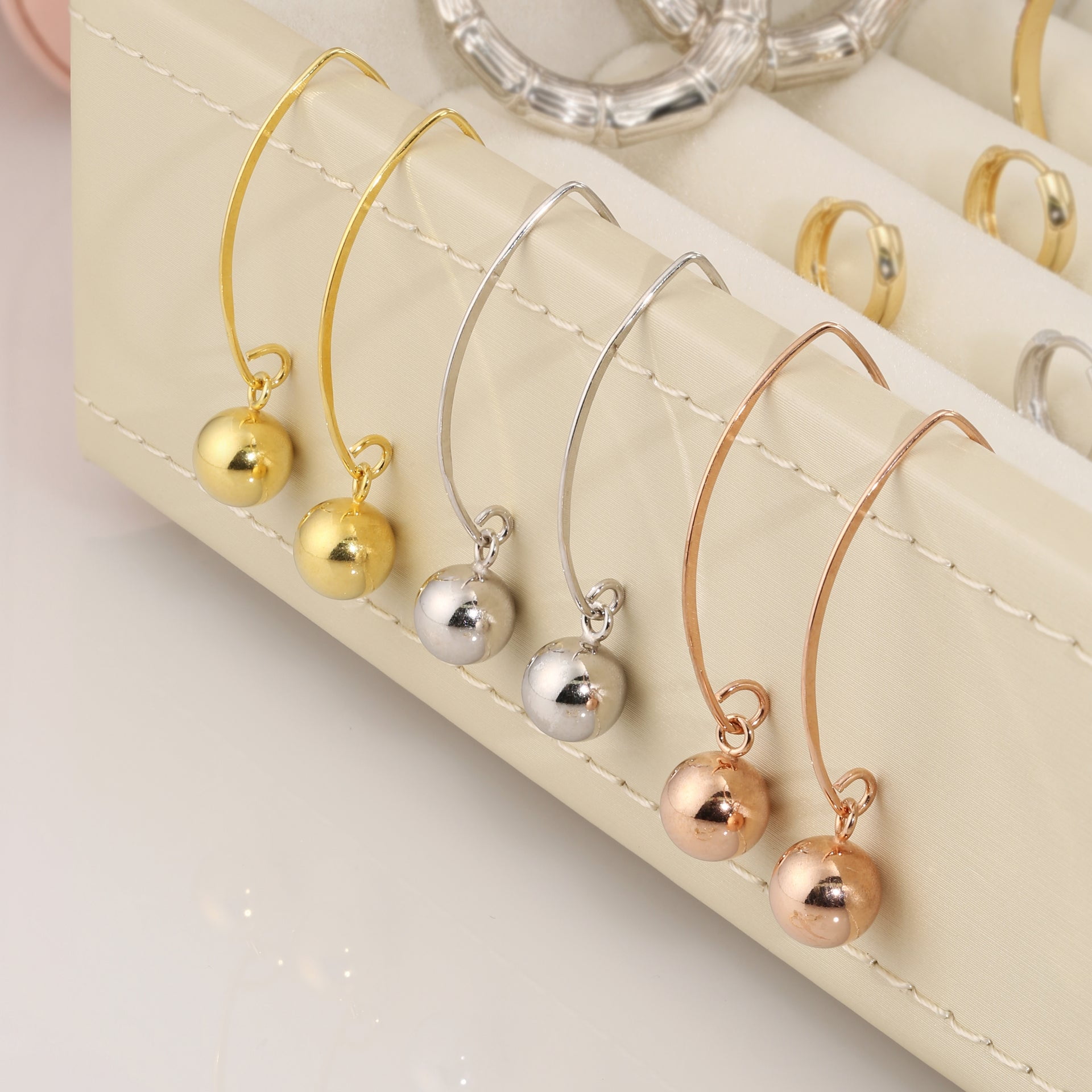 Tilo Jewelry Solid 925 Sterling Silver Polished Ball Dangle Drop Earrings with Italian Hook | Everyday Earrings for Women & Unisex