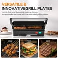 thumbnail image 3 of Panini Press Grill, 1000W Sandwich Maker with Non-Stick Coated Plates, Opens 180 Degrees for Any Size of Food, 3-in-1 Sandwich Press Electric Grill, Stainless Steel Surface and Removable Drip Tray, 3 of 5