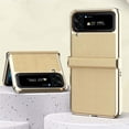 thumbnail image 6 of for Samsung Galaxy Z Flip 4 Case, Z Flip 4 Case with Hinge Protection, Litchi PU Leather + Metal Design, Ultra-Thin Shockproof Protective Cover Case for Samsung Galaxy Z Flip 4 (2022),Gold, 6 of 6