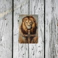 thumbnail image 5 of Vintage Lion and Cross Metal Wall Art Sign - 8x12 Inch Iron Decor, Spiritual Themed Craft for Home, Cafe, Bar, or Garage, Cafe Wall Decor|Vintage Metal Sign|Detailed Lion Art, Lion Wall Decor, 2D, 5 of 8