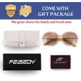 thumbnail image 7 of FEISEDY Classic Womens Elegant Polarized Sunglasses Ladies Wide Square Sunglasses Shades B2683, 7 of 7