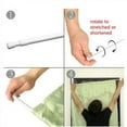 thumbnail image 5 of Adjustable Tension Rod Extendable Curtain Rod for Closet Wardrobe Bookshelf Small Window White, 5 of 7