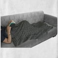 thumbnail image 6 of Floral Soft Flannel Fleece Throw Blanket, Romantic Floral Knotty Pattern of Interlaced Circular Stems as Graphic Image, Cozy Plush for Indoor and Outdoor Use, 50" x 60", Black and White, by Ambesonne, 6 of 6