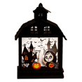 thumbnail image 3 of LED Halloween Decorative Candle Oil Lamp Handheld Creative Retro Pumpkin Lamp Decoration (Scarecrow), 3 of 7