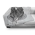thumbnail image 3 of Egyptian Print Soft Flannel Fleece Throw Blanket, Hand-drawn Vintage Tattoo Art of an Pharaoh with Winged Ankh, Cozy Plush for Indoor and Outdoor Use, 70" x 90", Black and White, by Ambesonne, 3 of 6