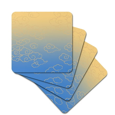 

Rubber Square Coasters Not Easily Deformed Soft and Have Thermal Insulation Properties with Dark Pattern Patterns