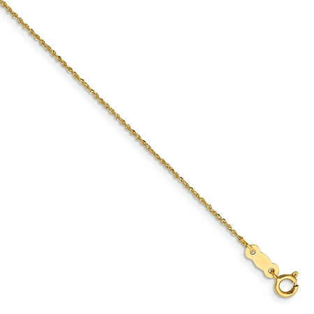 14k Yellow Gold .70mm Ropa Necklace Pendant Charm Chain Rope