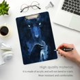 thumbnail image 5 of Wobogo Raven Wolf in The Moonlight Acrylic A4 Clipboards Gold Clip Stardard Size 9×12.5in Office Decorative for Students Workers, 5 of 10