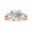Rose Gold, variant on 1 Carat 14K White Gold Designer Twisting Eternity Channel Set Four Prong Heart Shape Diamond Engagement Ring (0.5 Ct D Color I1 Clarity Center Stone)