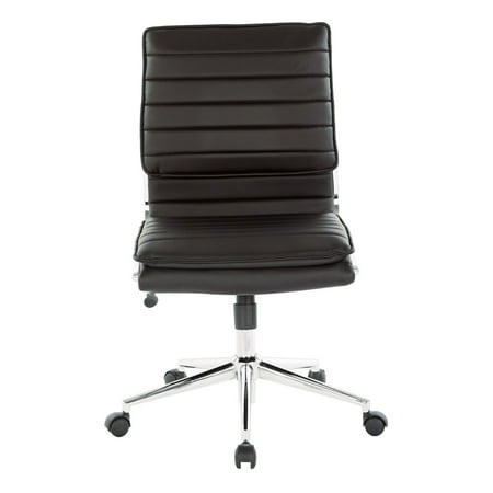 UPC: 0090234392286 | Office Star Products Armless Mid Back Managers Faux Leather Chair
