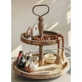 thumbnail image 2 of Guirnalda de cuentas de madera de 39 pulgadas con borlas, versátiles cuentas de oración, decoración de pared boho chic para el hogar (marrón), 2 of 5