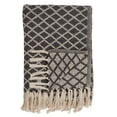 thumbnail image 2 of Diamond Two-Tone Tassel 100% Cotton Woven Throw Blanket - 50" W x 60" L, 2 of 3