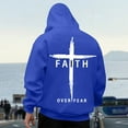 thumbnail image 6 of Jesus Hoodie for Men Cross Letter Print Comfy Hooded Sweatshirt Long Sleeve Loose Fit Casual Streetwear Men's Hoodies, 6 of 7