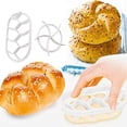 thumbnail image 1 of Bollo Kaiser, bollo estilo alemán, cortador de croissant, juego de moldes para prensar masa de 3 piezas, almohadilla para prensar pan para hornear, 1 of 5