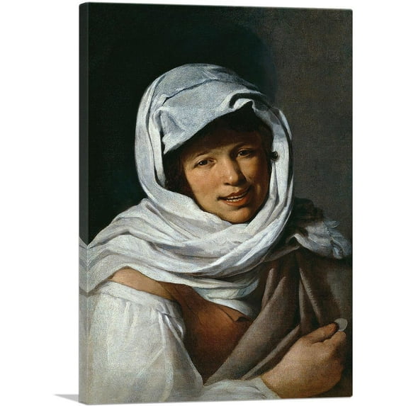 ARTCANVAS The Girl With a Coin Or Girl Of Galicia 1645 Canvas Art Print by Bartolome Esteban Murillo - Size: 40" x 26" (0.75" Deep)