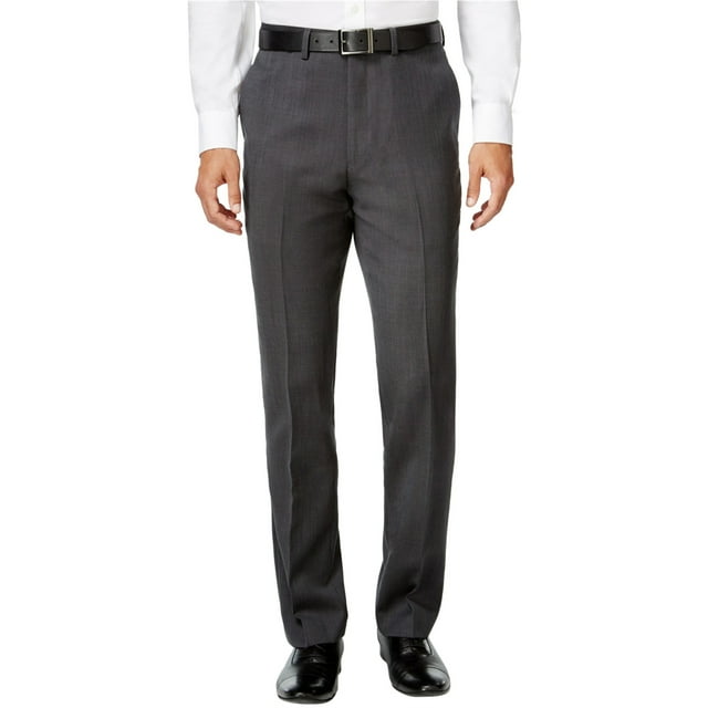 Ryan Seacrest Birdseye - Pantalones de vestir para hombre, color gris, 32 W x 32 L