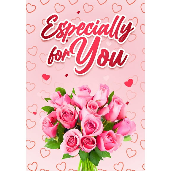 America Forever Flags Double Sided House Flag - Especially For You - 28 x 40 Inches, Happy Valentine's Day Love Hearts House Flag, Seasonal Yard Outdoor Holiday Decorative Flag