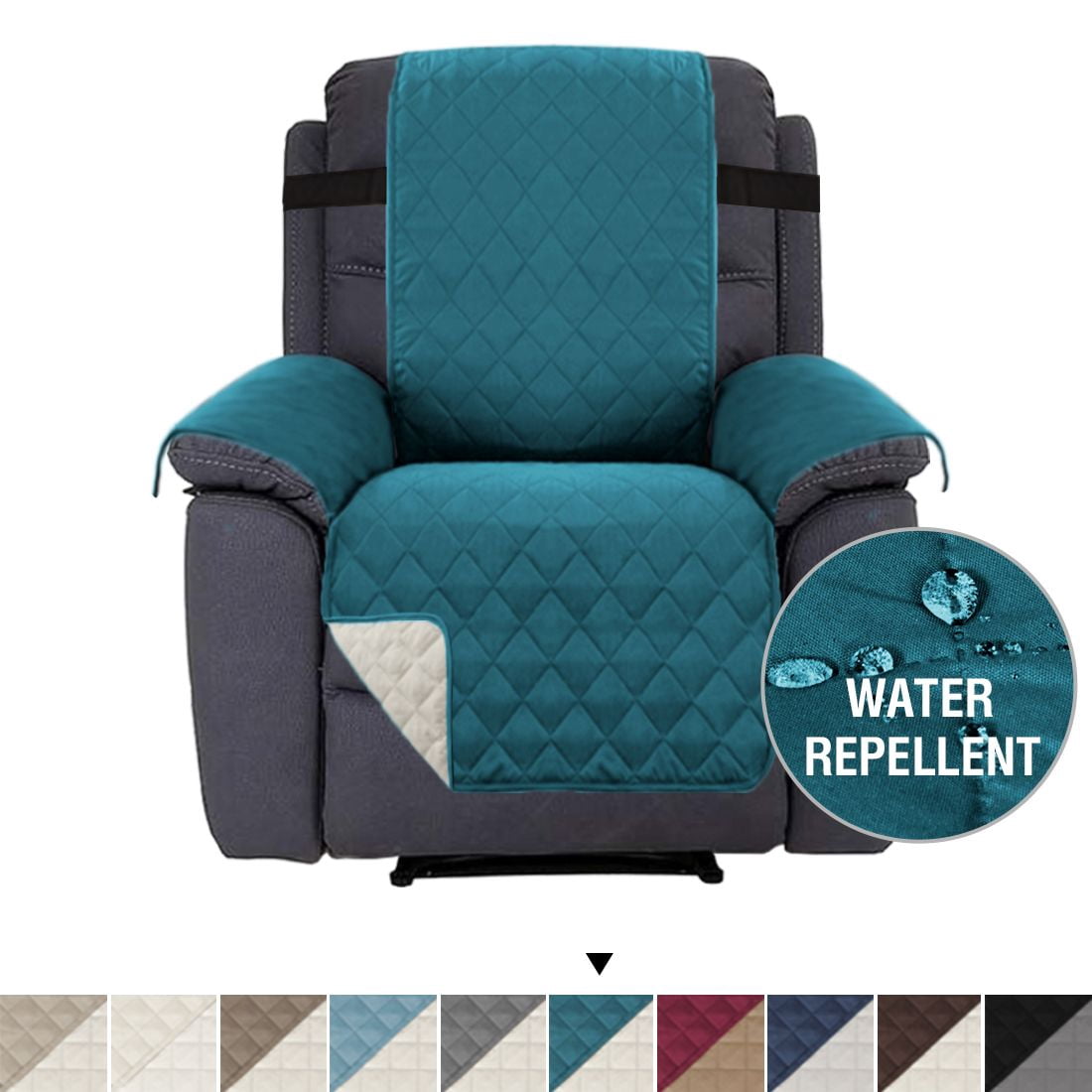 PrimeBeau 1Piece Reversible Quilted Recliner Pet Cover Protector