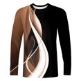 thumbnail image 4 of Blusas y camisas de manga larga y cuello redondo para hombre, estilo casual, estampado, cuello redondo, manga corta, poliéster, 4 of 4