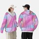 thumbnail image 4 of Fotbe Fun Rainbow Pink Chaqueta con Protección Solar UPF 50+ para Hombre y Mujer, Camisa con Capucha y Bolsillos-Small, 4 of 7