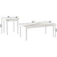 thumbnail image 2 of AWQM Faux Marble Coffee Table Set, Coffee and End Table Set of 3, White, 2 of 7