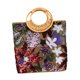 thumbnail image 4 of Bolso de mano para mujer tejido a mano, moderno bolso de playa con diseño floral para fiestas, trabajo y desplazamientos Púrpura, 4 of 9