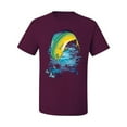 thumbnail image 2 of Mahi-Mahi Fish Catching Small Fish Animal Lover Men's Graphic T-Shirt, Maroon, 4XL, 2 of 3