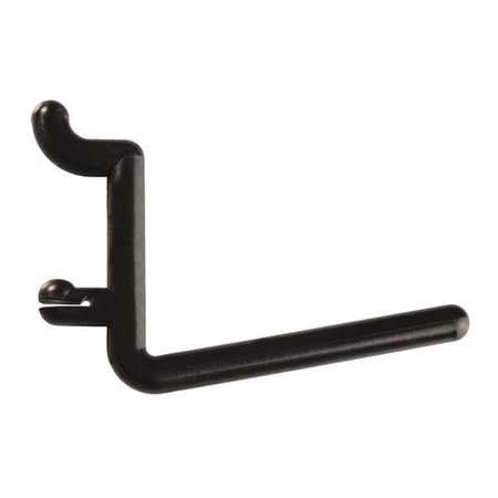 Locking Pegboard Hook - Functionaire 25-FH3-4 2in.L Locking Pegboard Hooks, Black - Pack of 25