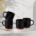 thumbnail image 2 of Vesteel Coffee Mugs Set of 4, 12oz Ceramic Coffee Cup with Handle, Modern Stoneware Mugs for Latte, Cappuccino, Cocoa, Dishwasher & Microwave Safe, Matte Black, 2 of 8