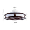 thumbnail image 2 of 36W Caged Low Profile Ceiling Fans with Light, Flush Mount Farmhouse Fandelier W/ Remote Control for Home, 2 of 24
