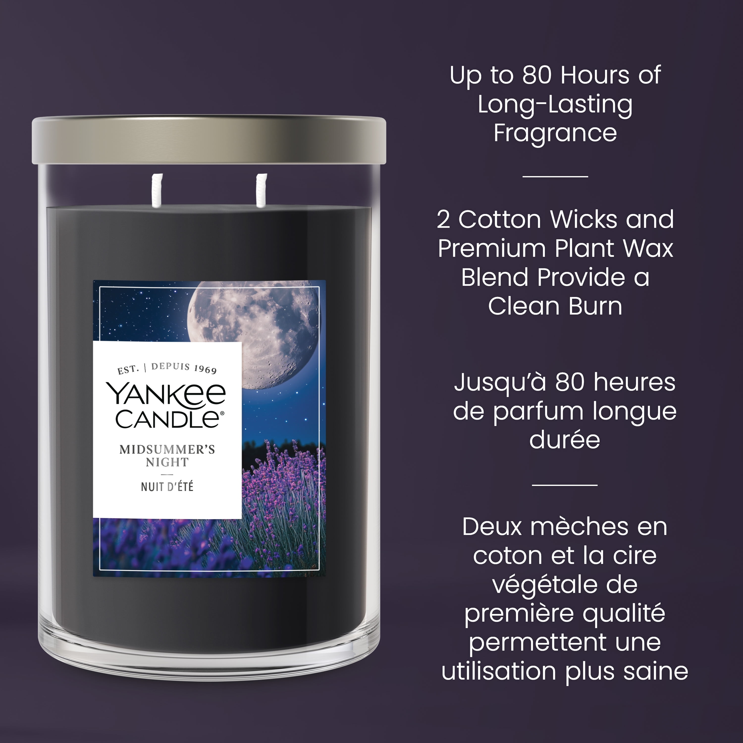 Yankee Candle Scented Candle, Midsummer's Night, 20 oz Signature Large Tumbler, 2 Wicks