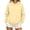 Light Yellow*, variant on OSOLU Women's Hoodie Long Sleeve with Pocket Hooded Sweatshirt Winter Casual Tunic Tops, Light Yellow