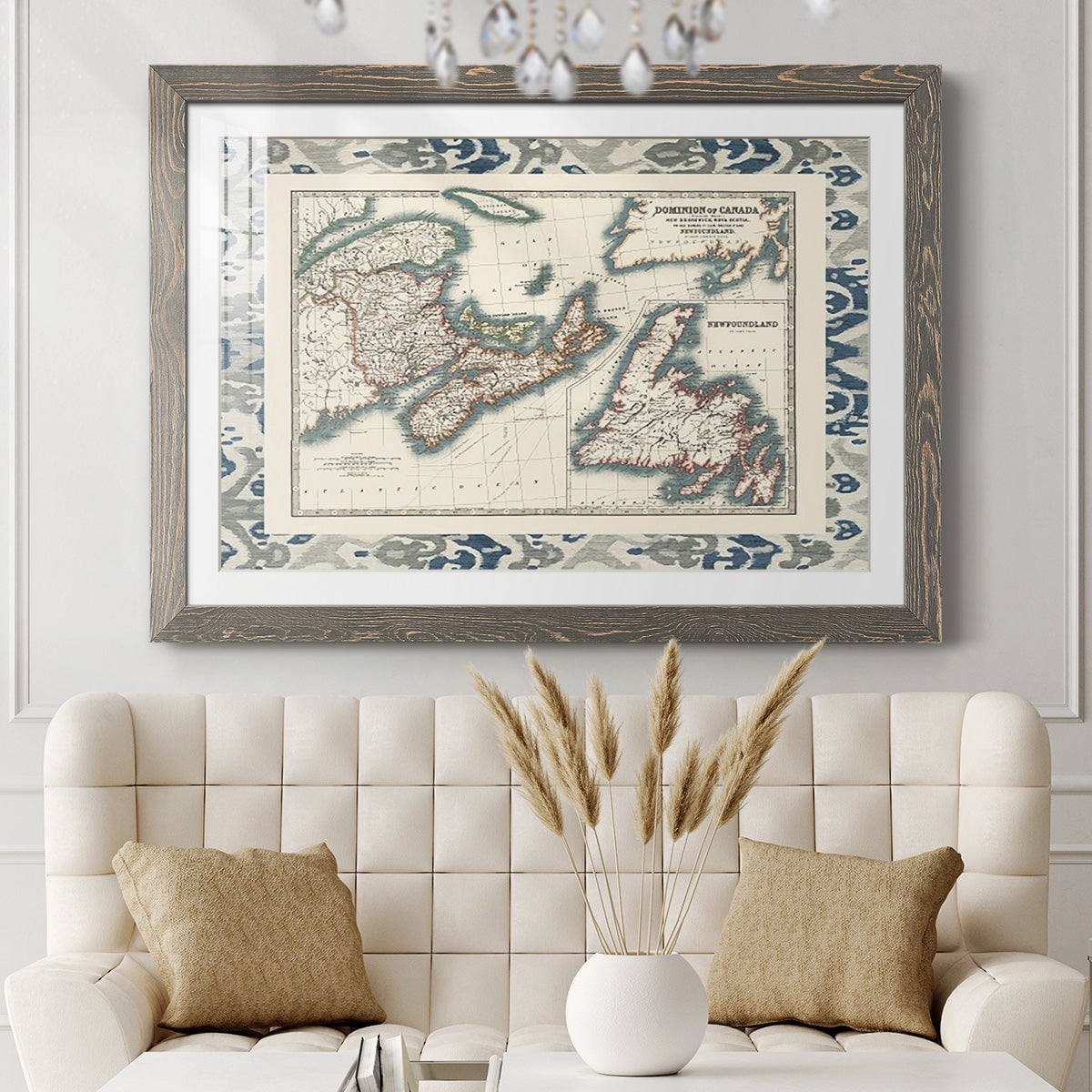 Bordered Map of Canada-Premium Framed Print - Ready to Hang