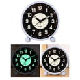 thumbnail image 3 of Reloj despertador analógico pequeño, reloj despertador silencioso clásico que no hace tictac, funciona con pilas, luminoso, reloj de para Azul Baoblaze Reloj de escritorio, 3 of 8