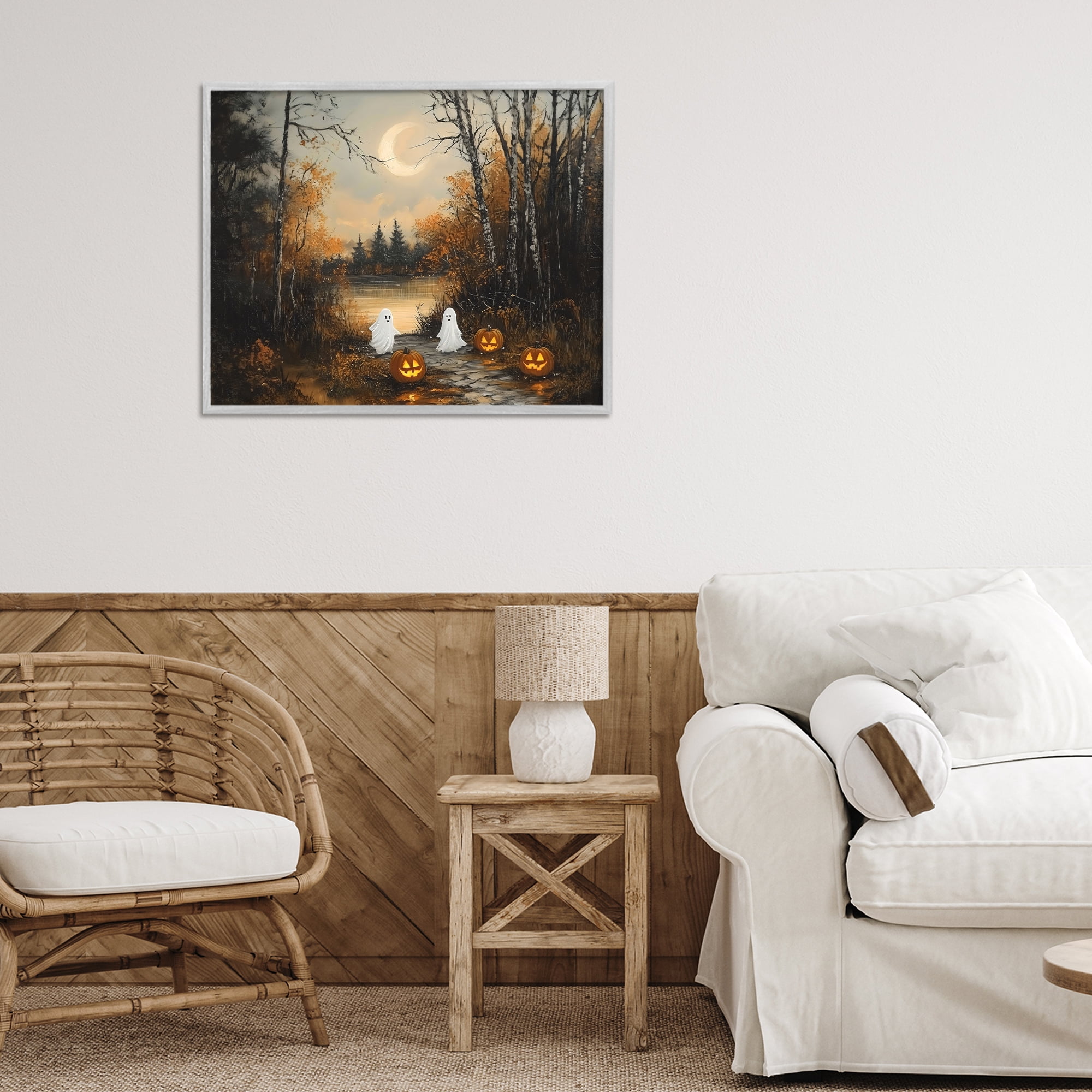 Autumn Ghosts at Lake Gray Framed Giclee Art, design by Arlington Prints