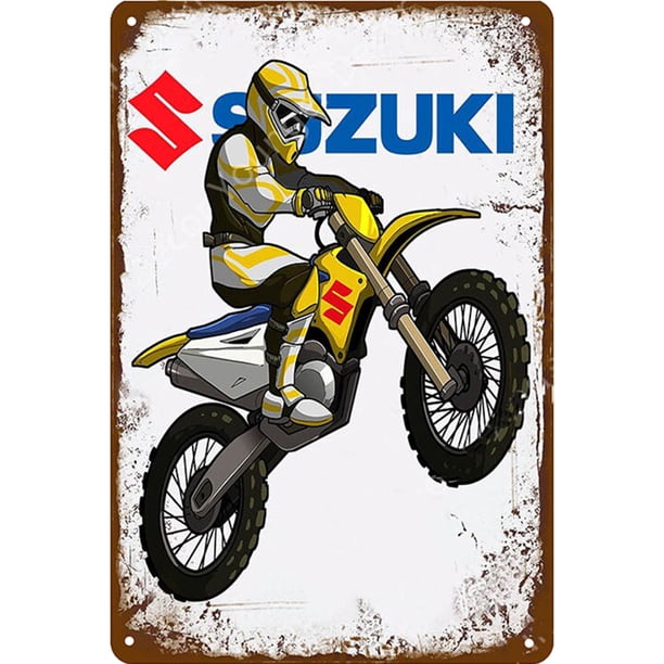 Cartel Wdftyju Dibujo de Chapa de Motocicleta Pintura de Metal Póster para el Hogar
