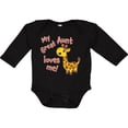 thumbnail image 3 of Inktastic My Great Aunt Loves Me- Cute Giraffe Boys or Girls Long Sleeve Baby Bodysuit, 3 of 5