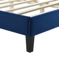 thumbnail image 6 of Platform Bed Frame, Tufted, King, Blue Navy, Velvet, Mid Century Bedroom, Modern Contemporary Boutique HB35647, 6 of 8