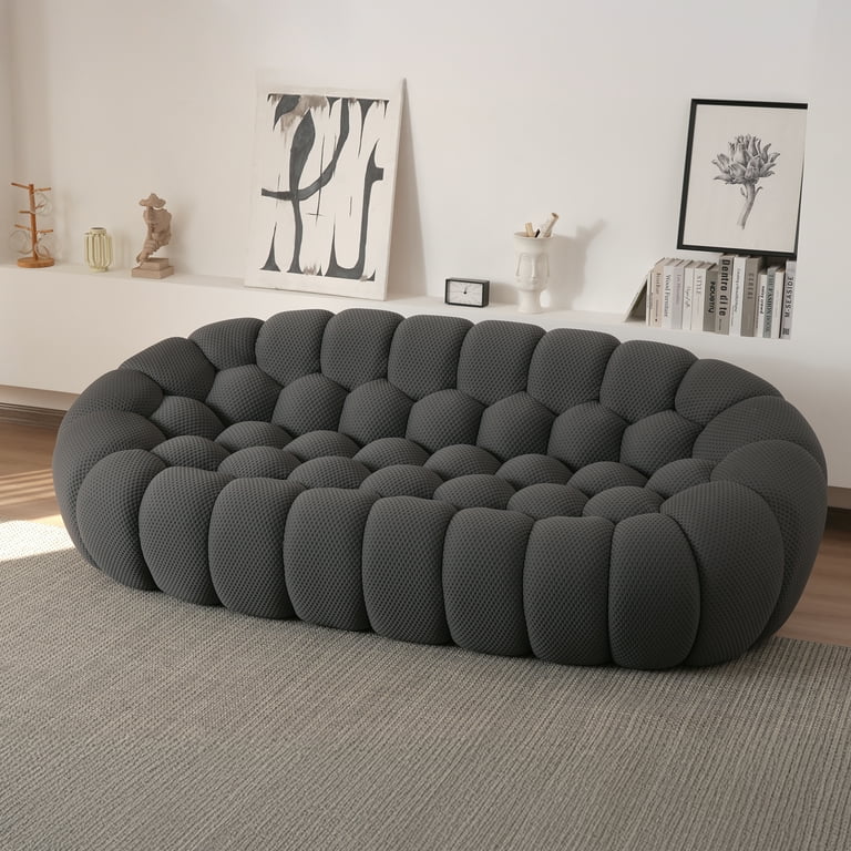 Sodrens Bubble Couch,Modern Upholstered Mesh Fabric Lazy