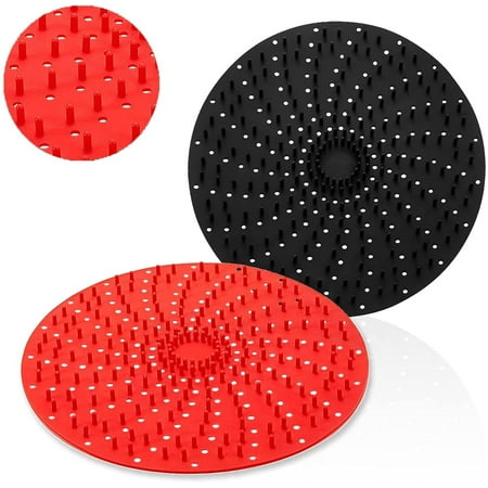 

8 Inch Reusable Air Fryer Liners with Raised Silicone Tray Accessories