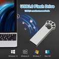 thumbnail image 4 of USB 2.0 Pen Drive Metal Cat Paw Flash Drive con orificio para llavero para computadora PC Barbie Nuevos Originales, 4 of 7