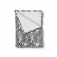 thumbnail image 2 of Grape Soft Flannel Fleece Blanket, Monochrome Striped Fruits and Leaves Drawing Vineyard Winery Inspired Print, Cozy Plush for Indoor and Outdoor Use, 50" x 60", Charcoal Grey White, by Ambesonne, 2 of 6