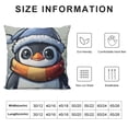 thumbnail image 6 of Acheng Cute Penguin Print Stylish Pillow Covers-Sofa Pillow Cover,Car Cushion Cover-Set of 2,Elevate Home Decor White, 6 of 6