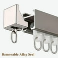 thumbnail image 5 of GXCZ Window Curtain Rod 100cm To 600cm Aluminum Curtain Track, Double Track Room Divider - Ceiling Or Wall Mount - Silent Curtain Rail Wall Divider Curtain, Customized Length(White-Ceiling,110cm/3.6FT), 5 of 6