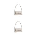 thumbnail image 2 of Qarigey Bolso de mano de pequeña capacidad, práctico y portátil, elegante, , de piel sintética, bolso de hombro para mujer, color beige beige 2Conjunto, 2 of 6