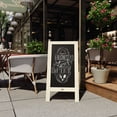 thumbnail image 2 of Flash Furniture Canterbury Collection 20" x 40" Solid White Rustic Magnetic A-Frame Chalkboard, 2 of 12