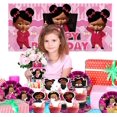 thumbnail image 7 of Boss Baby African Girl Black Party Supplies Birthday Decorations Plates Banner Kids Cake Toppers Set Decor, 7 of 7